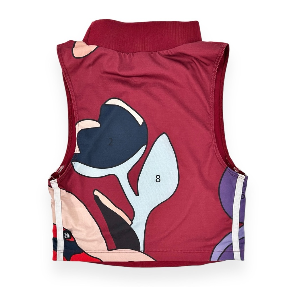 ADIDAS x RITA ORA Limited Edition Burgundy Red Hign Neck Cropped Sleeveless Top